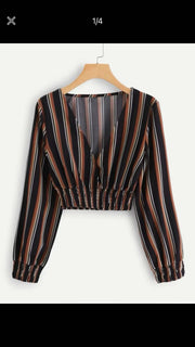 Women's Striped All-matching Top