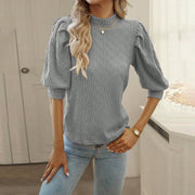 Women's Fashion Temperament Commute Solid Color Long Sleeve Shirt Top