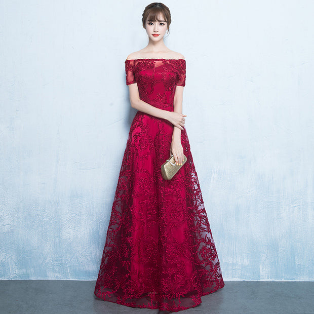 Women's Fashion Elegant Off-shoulder Dress